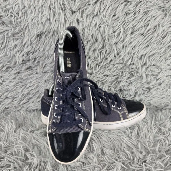 Clarks Collections 26117085 Womens 10 EU 41.5 Blue Soft Cushion Lace Up Low Top - Picture 1 of 10